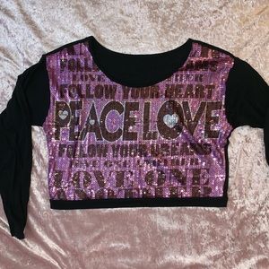 Justice Cropped Long Sleeve Shirt.